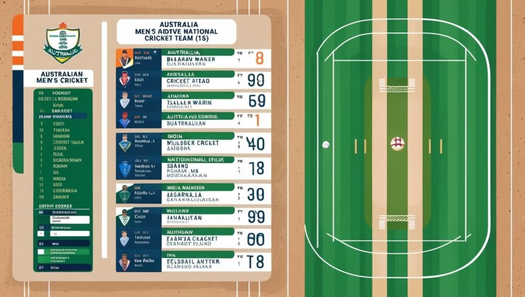Australian Men’s Cricket Team vs India National Cricket Team Match Scorecard