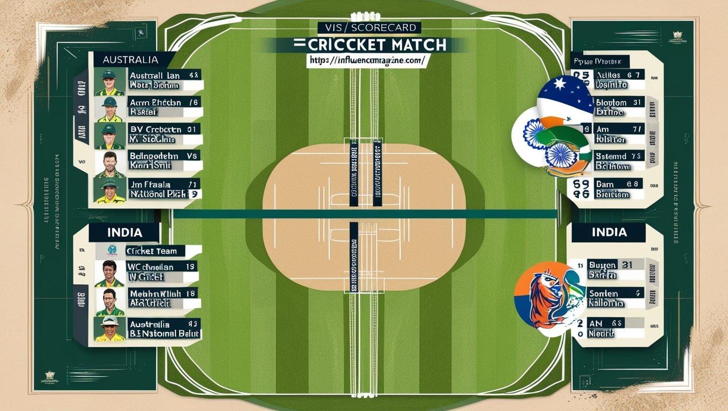 Australian Men’s Cricket Team vs India National Cricket Team Match Scorecard