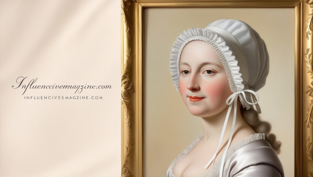 1700s White Drawstring Bonnets
