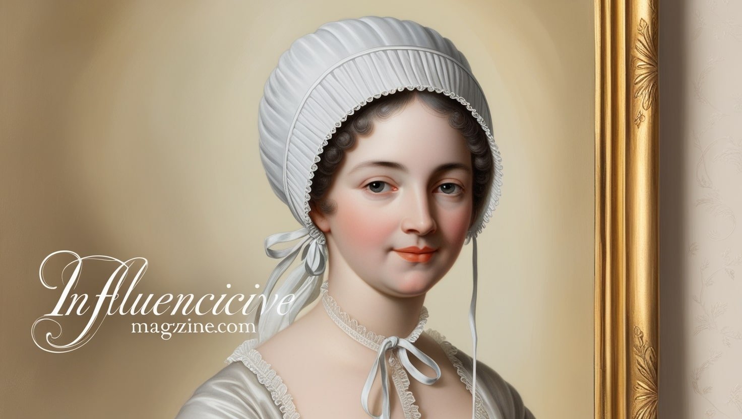 1700s White Drawstring Bonnets