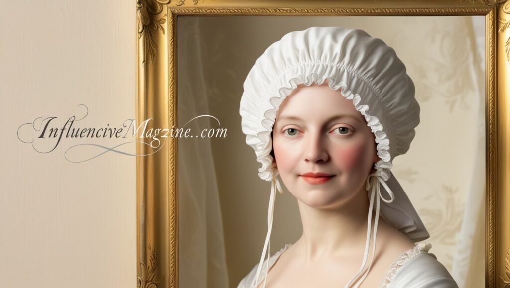 1700s White Drawstring Bonnets