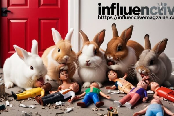 The Red Door Rescue Photo Shoot with Bunnies Eating Plastic People 2025 Red Door Rescue Photo Shoot with Bunnies Eating Plastic People