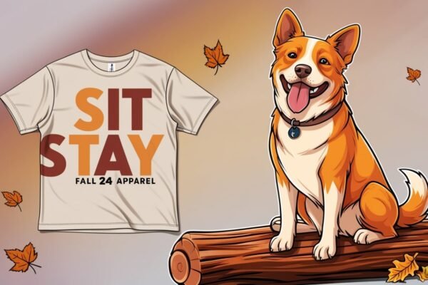 Play On Fall 24 Apparel Sit Stay Dog T-Shirt
