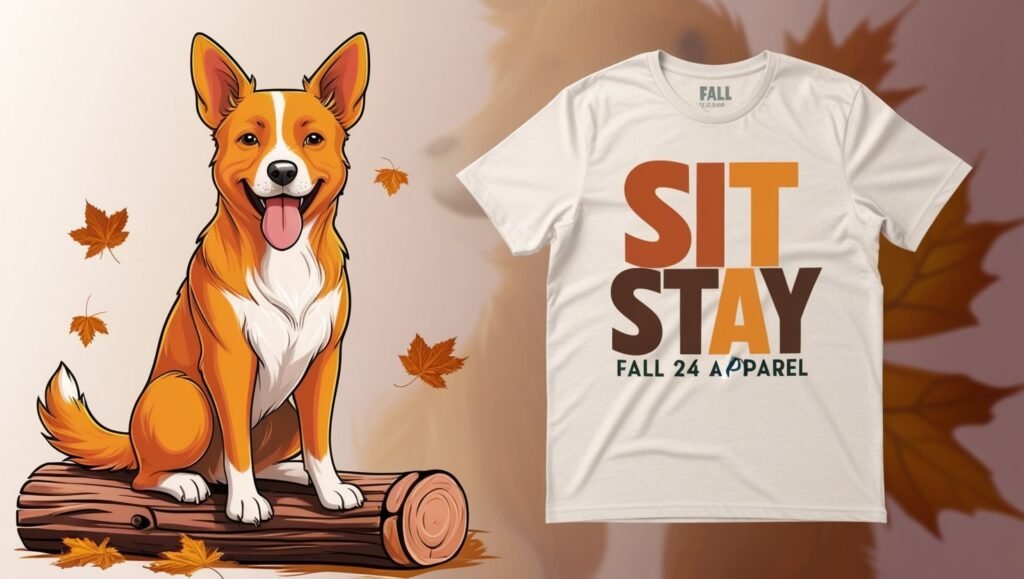 Play On Fall 24 Apparel Sit Stay Dog T-Shirt
