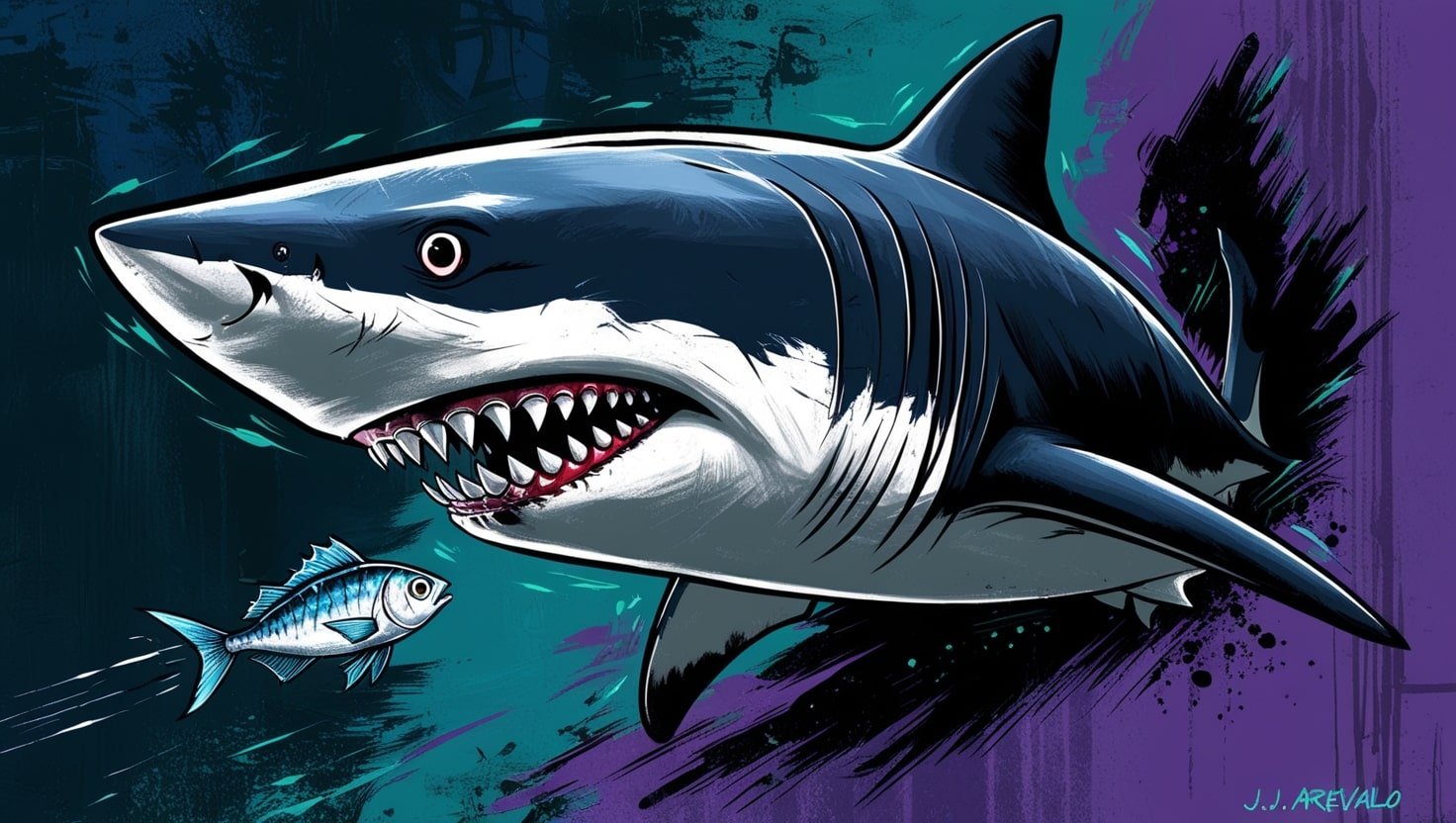 The Shark and the Sardine by J.J. Arévalo